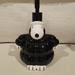 Snoopy Black Puffer Jacket Soap Dispenser